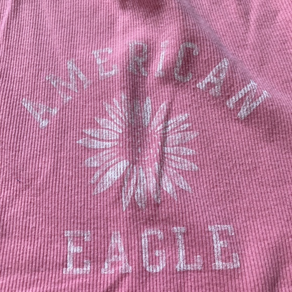 American Eagle Ribbed Hey Baby Tee - Picture 3 of 3